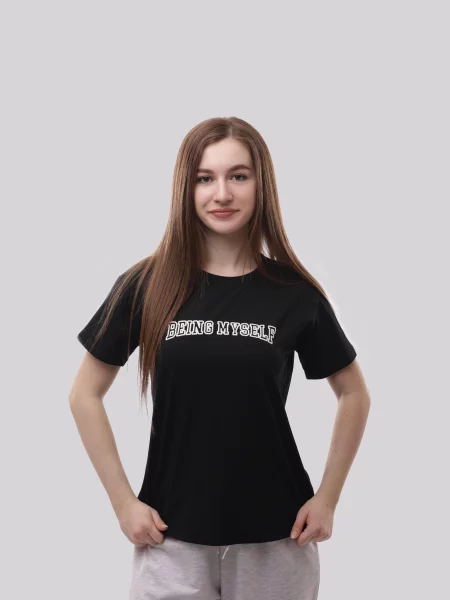 Футболка LUMO віскоза/поліестер чорний