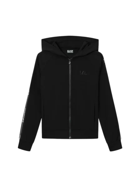 Bluza z kapturem Emporio Armani Ea7 z kapturem z autografem czarna