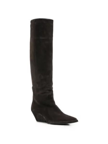 Botine Del Carlo din piele de căprioară maro