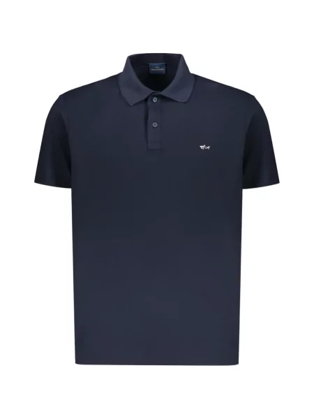 Scurt tricou polo Paul & Shark cu broderie albastru