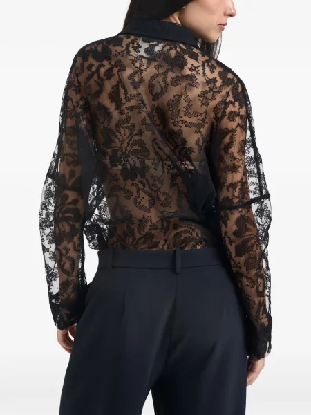 Cămașă Semicouture din dantelă negru