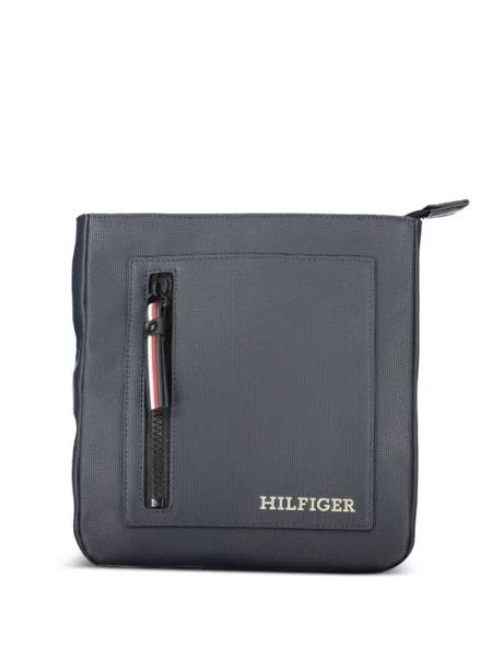 Crossbody táska Tommy Hilfiger autogrammal kék