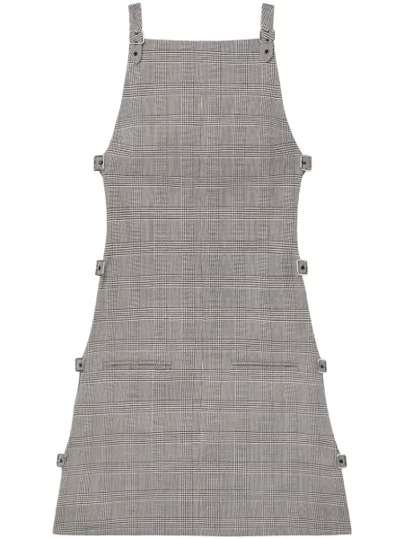 Mała sukienka mini Courreges garniturowa na ramiączkach czarna