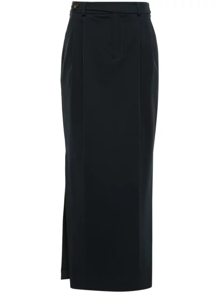 Fustă tip creion Brunello Cucinelli plisată albastru