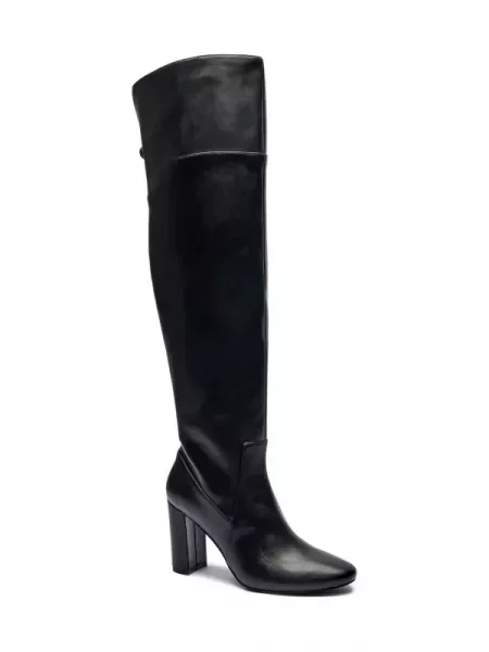 TWINSET Cizme cu cu adaos de piele negru