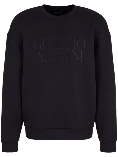 Pulover Giorgio Armani cu broderie albastru