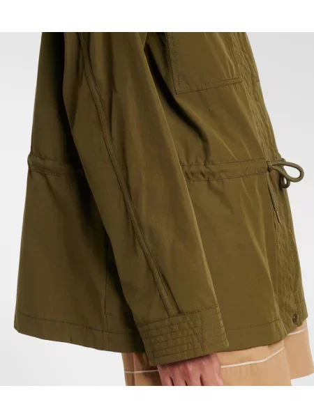 Geacă Moncler cu glugă din canvas verde