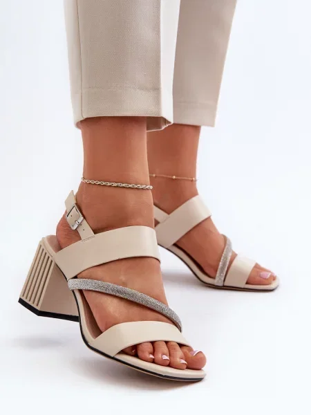 Elegantní sandály S. Barski béžové