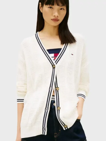 Кардиган Tommy Jeans білий