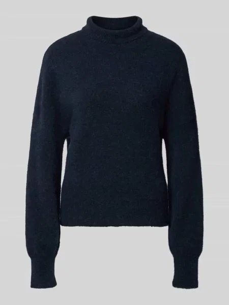 Sweter o kroju regular fit z mieszanki wełny i alpaki model Nola' Samsoe Samsoe granatowy