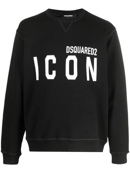 Bluza nierozpinana Dsquared2 z okrągłym dekoltem czarna