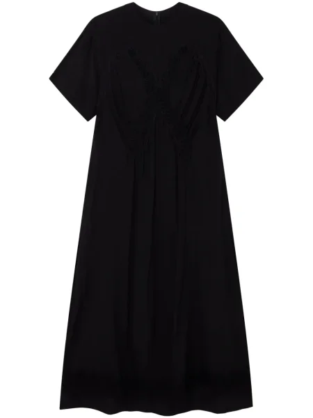 Rochie maxi Stella Mccartney de mătase de costum negru