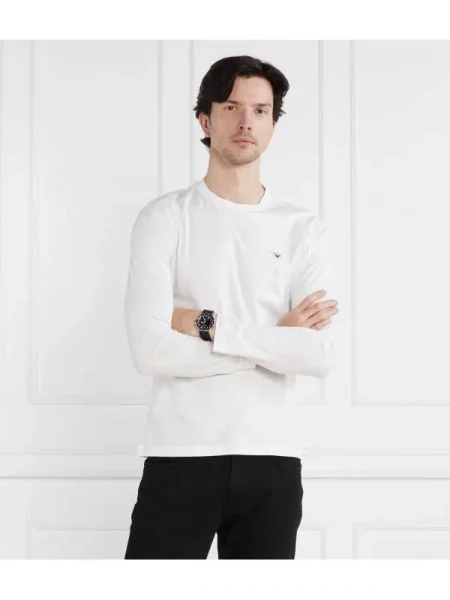 Tricou mânecă lungă Emporio Armani alb