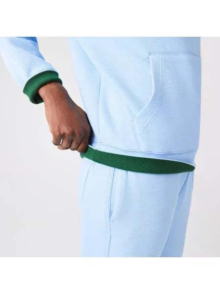 Lacoste Bluza Z Kapturem I Luźnym Krojem Z Mieszanki Bawełny niebieska