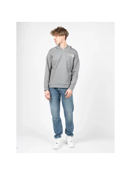 Bluza z kapturem Plein Sport z kapturem szara