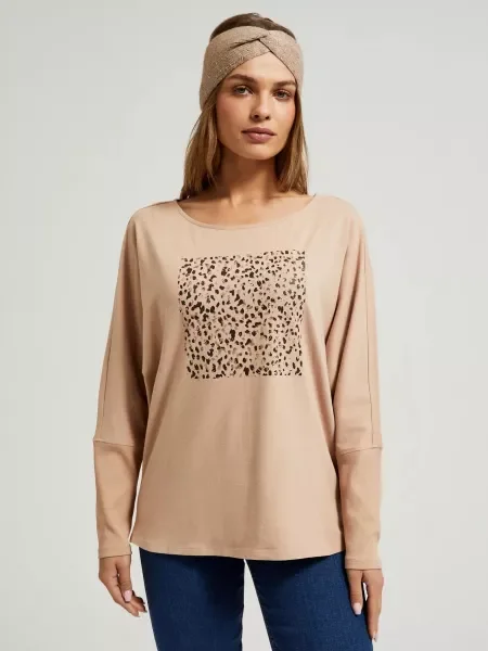 Hanorac Moodo cu imagine bej