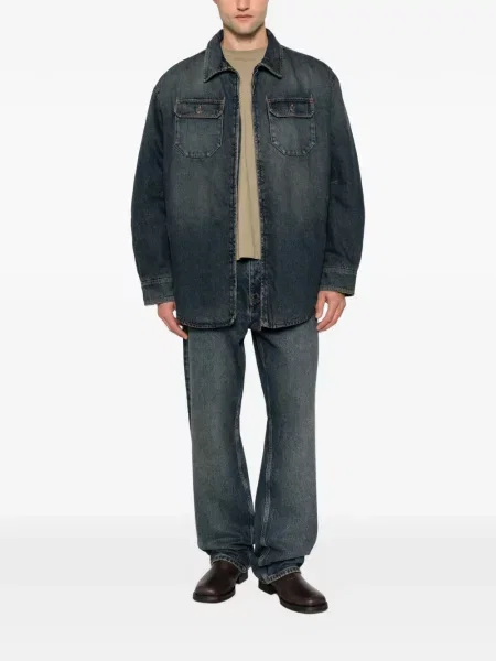 Blugi Off-white cu autograf alb