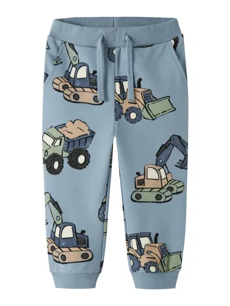 NAME IT Pantaloni NMMKark nisipiu / albastru fumuriu / verde pastel negru