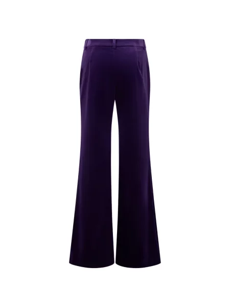 Pantaloni Alberta Ferretti de catifea evazate violet