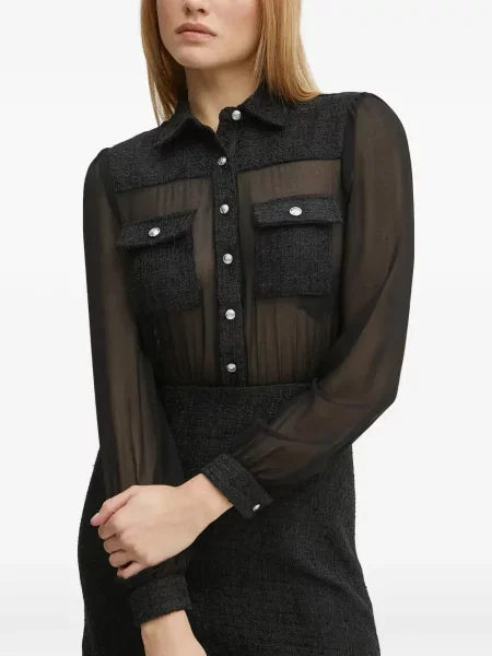 Rochie mini Morgan din tweed negru
