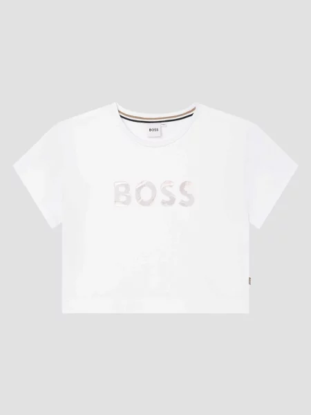 Детская футболка Boss белая