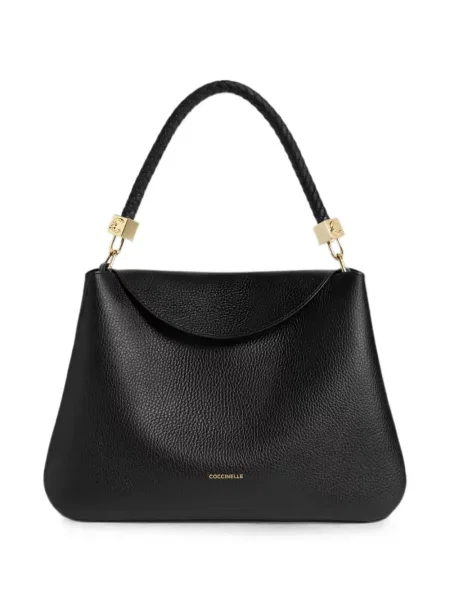Geantă shopper Coccinelle țesută negru