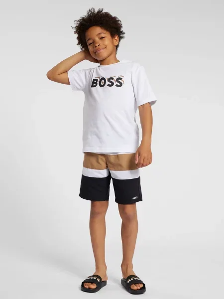 Детская футболка Boss белая