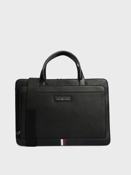 Сумка для ноутбука Tommy Hilfiger в діловому стилі чорна
