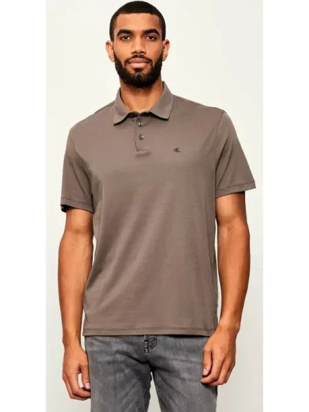 Tricou polo Calvin Klein clasic bej