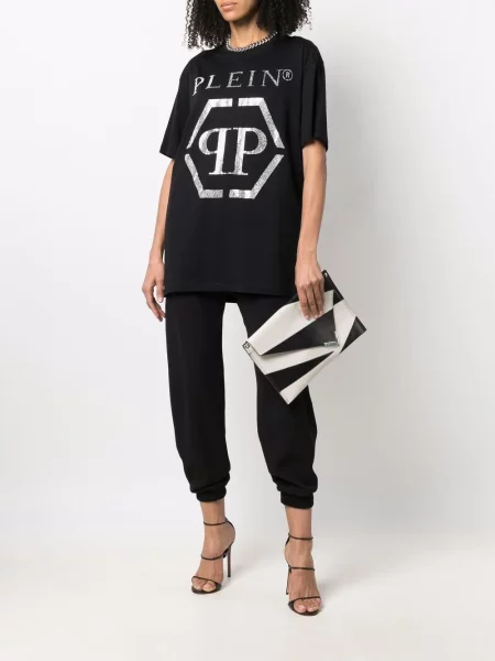 Tričko Philipp Plein s autogramem černé