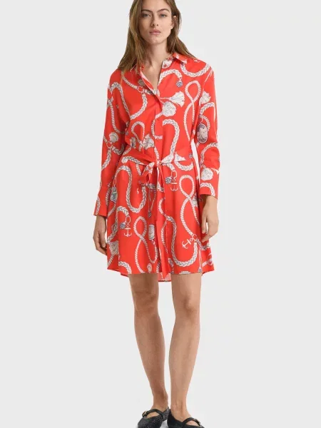 Костюмна сукня-сорочка Gant з принтом