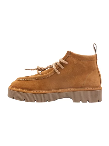 Buty do kostki Panchic skórzane brązowe