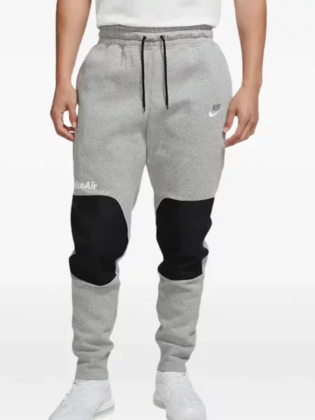 Pantaloni Nike din fleece alergare cu broderie negru