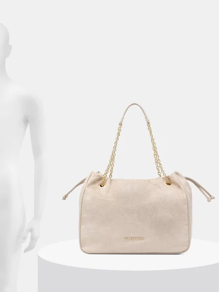 Műbőr shopper táska Valentino bézs