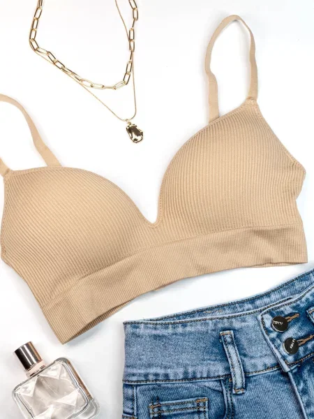 ISSA Plus Бюстгальтер Бежевий без підкладки