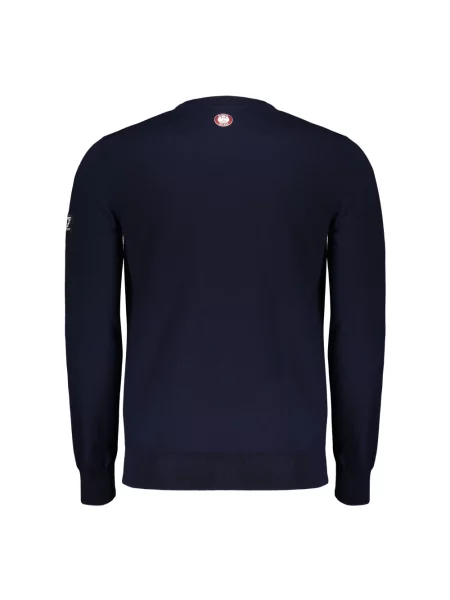 Sweter Emporio Armani Ea7 wełniany niebieski