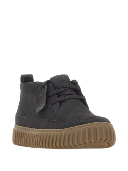 Cizme scurte Clarks din dantelă negru