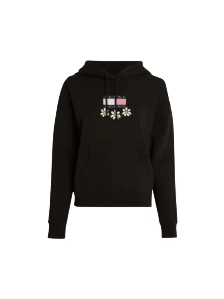 Bluza z kapturem Tommy Hilfiger czarna
