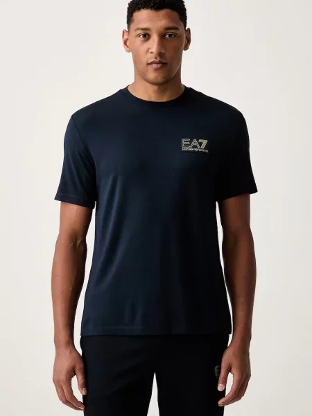 Emporio Armani tricou pentru bărbați cu vâscoză albastru