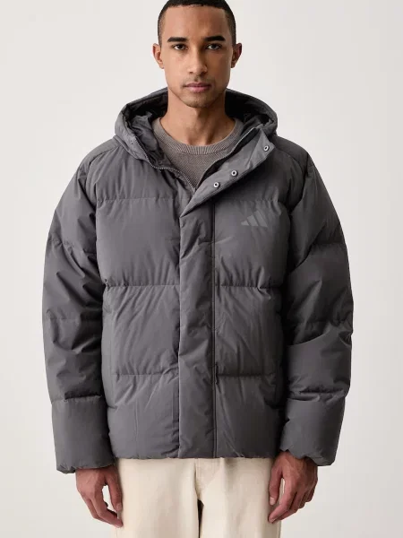 Adidas geacă cu puf pentru bărbați gri