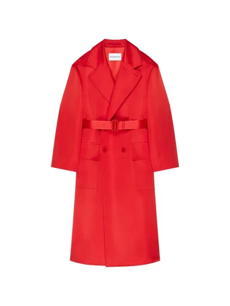 Palton Givenchy din satin roșu