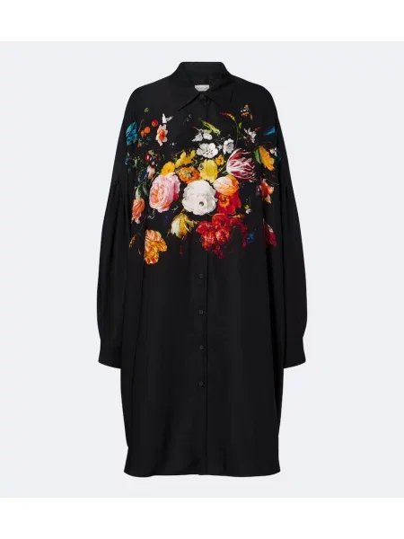 Rochie tip cămașă Dries Van Noten cu model floral