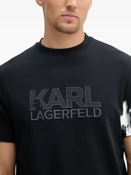 Μπλούζα Karl Lagerfeld με αυτόγραφο μαύρο