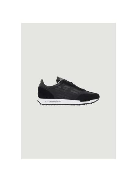 Sneakers | piele întoarsă negru