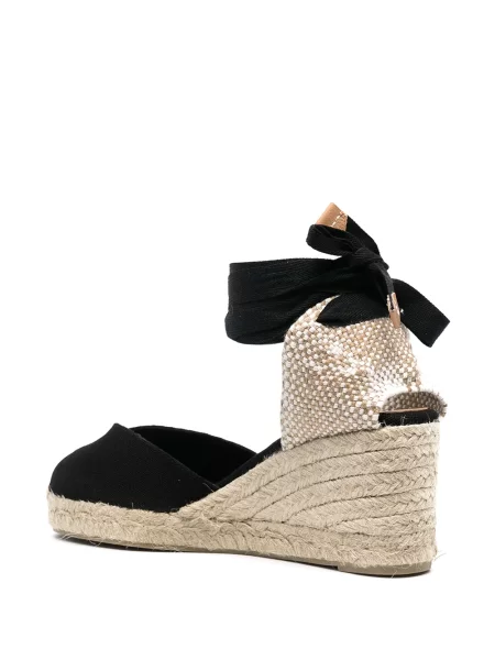 Espadrile Castaner cu pană negru