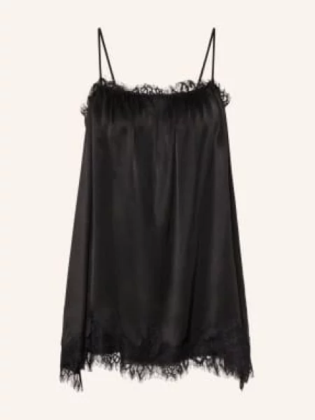Satynowy top Black Palms czarny