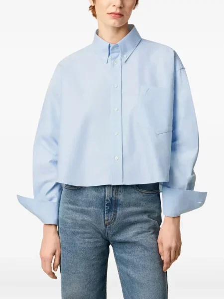 Cropp cămașă Ami Paris din țesătură twill albastru
