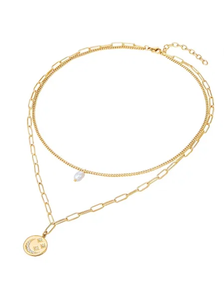 Palton Valero Pearls cu perle alb