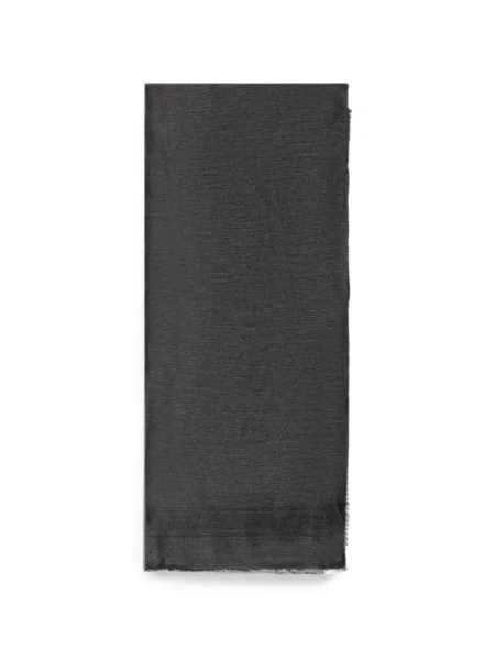 Fular Emporio Armani din jacard cu autograf gri