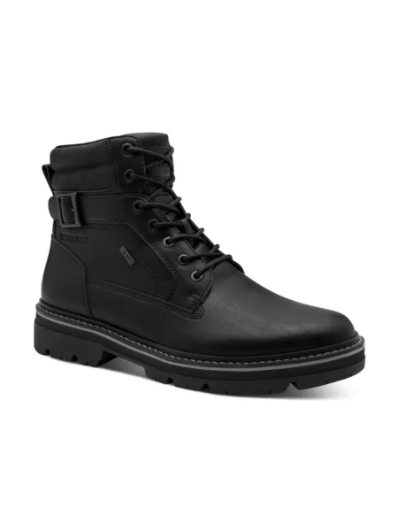 Botki S.oliver skórzane casual czarne